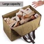 BONTHEE Extra Großer Kaminholzträger Holzkorb Brennholztasche Tragetasche aus Segeltuch mit 2 Griffe - Image 4