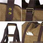 BONTHEE Extra Großer Kaminholzträger Holzkorb Brennholztasche Tragetasche aus Segeltuch mit 2 Griffe - Image 5