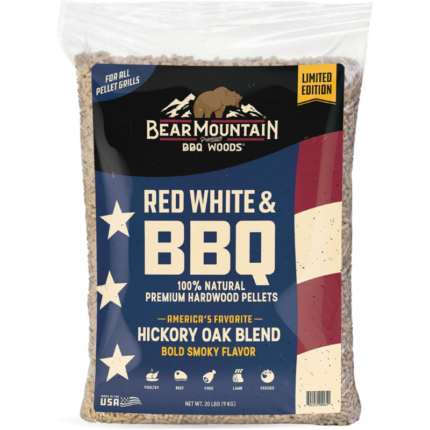 Bear Mountain BBQ Limited Edition Red White & BBQ Holzpellets, 9 kg