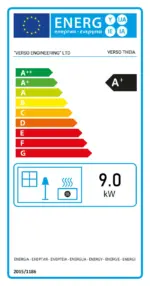 EEK A+ Kaminofen mit groß Sichtscheibe - Verso Theia Ivory - 9.0 kW – Bild 3