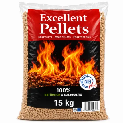 Excellent Pellets 990kg Holzpellets 6mm ENplus A1 DINplus 66x15kg Palette