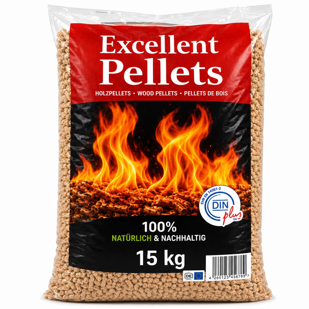 EPH1 Excellent Pellets 990kg Holzpellets 6mm ENplus A1 DINplus 66x15kg Palette – Bild 1