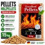 Excellent Pellets 990kg Holzpellets 6mm ENplus A1 DINplus 66x15kg Palette – Bild 2