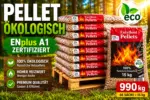 Excellent Pellets 990kg Holzpellets 6mm ENplus A1 DINplus 66x15kg Palette – Bild 5