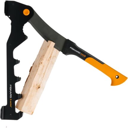 Fiskars X-Series Holzspalter-Set mit Wandhalterung und Machete WoodXpert