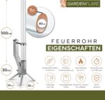 GARDENFLARE Feuerrohr Klassik – Edelstahl Feuersäule und Pelletfackel für Tolles Ambiente Feuer - Image 4