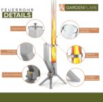 GARDENFLARE Feuerrohr Klassik – Edelstahl Feuersäule und Pelletfackel für Tolles Ambiente Feuer - Image 5