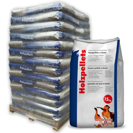 Holzpellets 70 x 15kg 6mm volle Palette 1050 kg