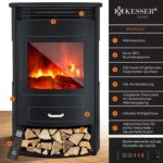 KESSER Prio Elektrokamin mit Heizung Heizlüfter Fernbedienung WiFi App 950/1900 W - Image 4