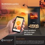 KESSER Prio Elektrokamin mit Heizung Heizlüfter Fernbedienung WiFi App 950/1900 W - Image 5