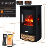 KESSER Prio Elektrokamin mit Heizung Heizlüfter Fernbedienung WiFi App 950/1900 W - Image 7