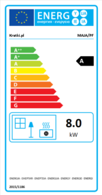 Kratki Gusseisen Kamin Kamineinsatz MAJA 8 kW Ø200 günstig Schwarz BImSchV 2 – Bild 8