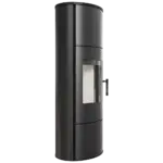 Kratki Kaminofen aus Stahl Modern ROLLO Hoch Ø150 7 kW BImSchV 2 Ökodesign HKI – Bild 2