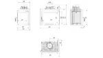 Kratki Kamineinsatz Gusseisen SIMPLE rechts 8 kW Ø 200 Set Kaminofen Holz – Bild 9