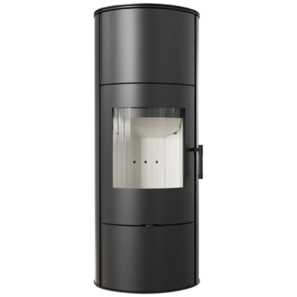 Kratki Kaminofen aus Stahl Modern ROLLO Hoch Ø150 7 kW BImSchV 2 Ökodesign HKI