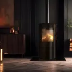 Kaminofen Stahl Kratki ROLLO Ø150 7kW Kaminofen Schwarz Öfen BImSchV2 HKI – Bild 4