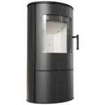 Kaminofen Stahl Kratki ROLLO Ø150 7kW Kaminofen Schwarz Öfen BImSchV2 HKI – Bild 6
