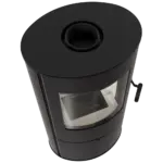 Kaminofen Stahl Kratki ROLLO Ø150 7kW Kaminofen Schwarz Öfen BImSchV2 HKI – Bild 8