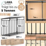 Kaminholzregal aussen Metall mit Dach 300x105x185cm für 1m I 33cm I 25cm - Image 2