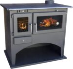 Kaminofen mit Backfach und Herdplatte 25071 Werkstattofen Viki 10,5 kW Schwedenofen Kamin Hüttenofen Ofen