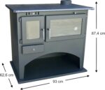 Kaminofen mit Backfach und Herdplatte 25071 Werkstattofen Viki 10,5 kW Schwedenofen Kamin Hüttenofen Ofen - Image 2