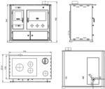 Kaminofen mit Backfach und Herdplatte Practik Lux Holzofen 9,5 kW - Image 7