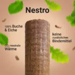 Nestro Briketts Hartholz 960 kg Palette Buche Eiche Holzbriketts Öko Brennstoff – Bild 2