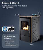 NEMAXX® P6 Pelletofen 6 kW A+ bis 120 m³ - Image 4
