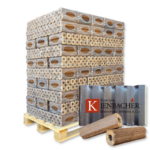 PiniKay Hartholz Holzbriketts 960kg Palette aus Buche/Eiche Briketts Brennstoff