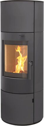 Kaminofen München XL Stahl gussgrau 7kw – Bild 2