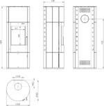 Kaminofen München XL Stahl gussgrau 7kw – Bild 6