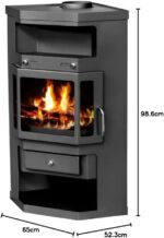 VICTORIA-05 EEK A Eck-Kaminofen - Kaminofen Victoria 05 Panama 9.0 kW, Grau – Bild 10