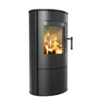 Kaminofen Stahl Kratki ROLLO Ø150 7kW Kaminofen Schwarz Öfen BImSchV2 HKI – Bild 2